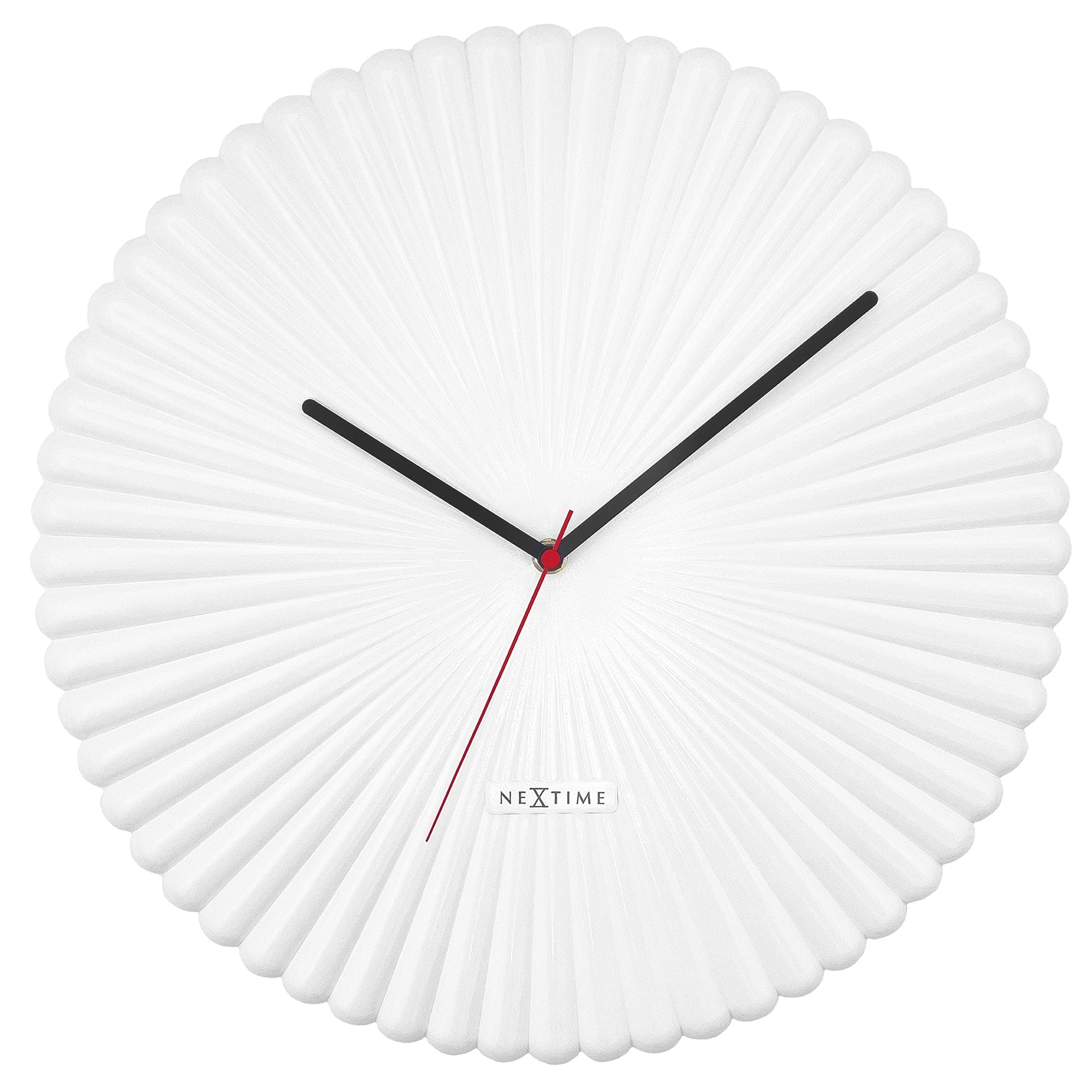 NeXtime Mousse wandklok 40 cm wit polyresin retro design